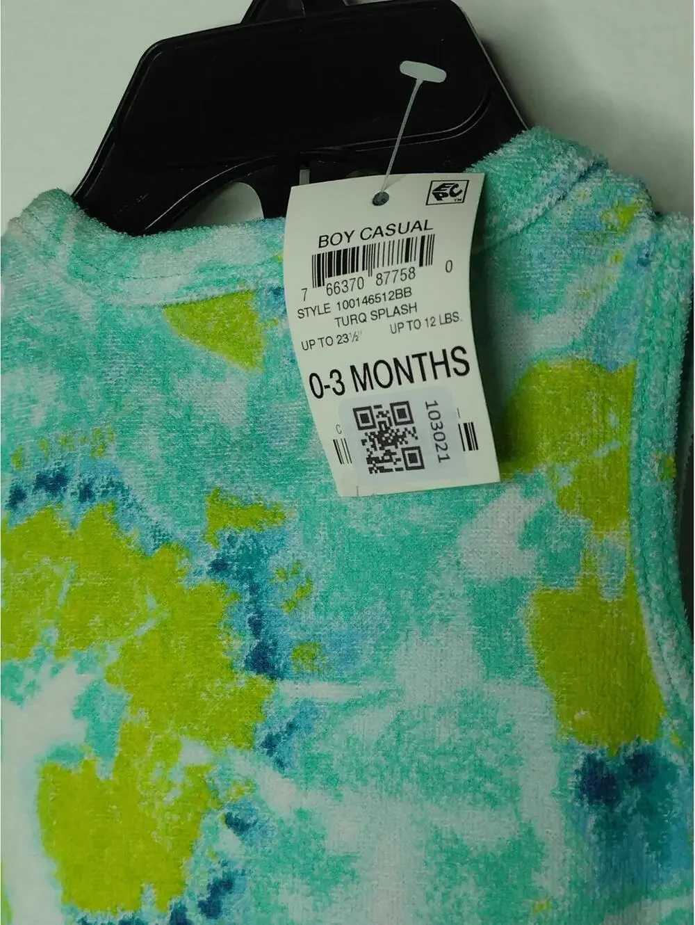 NWT Set of 2 Baby Rompers in Mint Green and Tie-Dye Size 0-3M